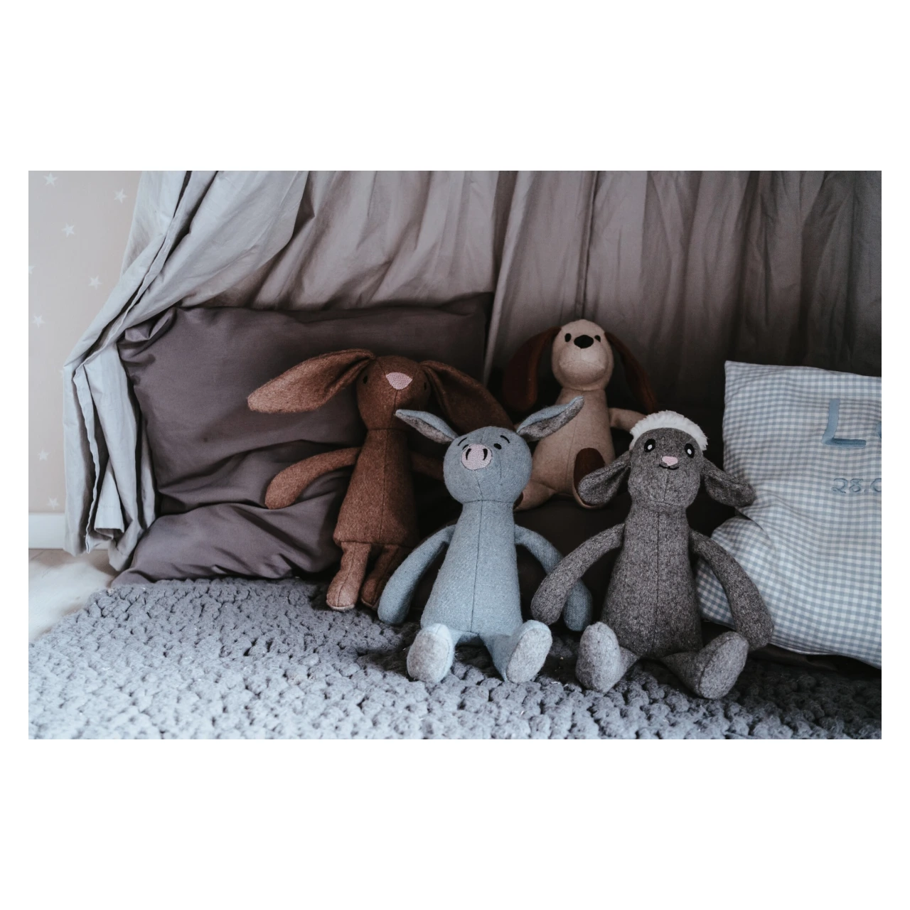 Hunter Marle Gris hundebamse uden squeaker 35 cm